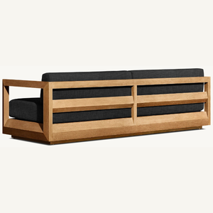 Sillón de madera de teca en oferta, con asiento de espuma suave y duradera, diseño moderno y cómodo para sala de estar - Product Image 2