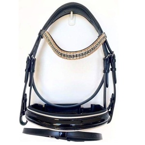 Brida para Caballo con Adornos de Diamantes de Imitación, Conjunto de Brida Ecuestre de Cuero para Exhibición y Entrenamiento - Product Image 1