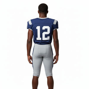 Ensembles d'uniformes de football américain 100 % élégants par sublimation pour hommes, à manches courtes, respirants, séchage rapide, antibactériens, grandes tailles - Product Image 6