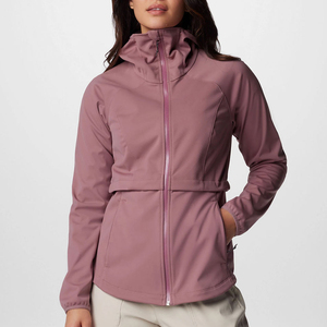 Chaqueta Softshell Casual de Invierno para Mujer, Impermeable, Cortavientos, Ligera, con Capucha, Cuello Alto y Cierre de Cremallera, para Uso en Exteriores - Product Image 1