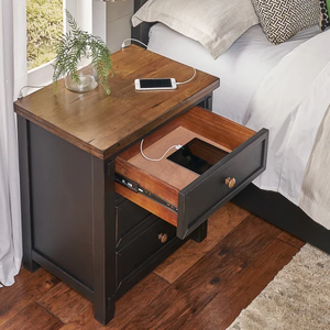 Complete Wooden Bedroom Set Storage | Modern Farmhouse Bedroom Furniture | Queen/King Size | Pindel Handicraft Direct Export - Product Image 4