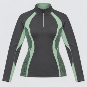 Camisetas térmicas para montar a caballo diseñadas con tela interior suave, que brindan comodidad elástica y calor confiable para montar en climas más fríos. - Product Image 4