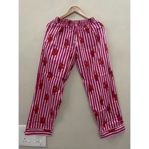 Women 100% Cotton LOBSTER Print Pajama <b>Set</b> Soft Breathable Knitted Sleepwear Elastic Waist Two Piece Loungewear - Product Image 3
