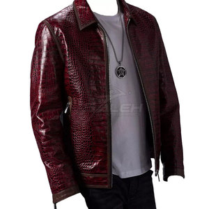 Fashionable <b>Leather</b> Outerwear With Detailed Raised Texture And Comfortable Construction For Daily Use Embossed <b>Leather</b> <b>Jacket</b> - Product Image 6