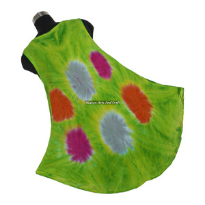 Vestido Maxi Tie Dye 2026, Sin Mangas, Cuello Redondo, de Rayón, para Vacaciones, Estilo Bohemio, para la Noche - Product Image 4
