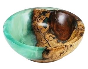 Ensaladera de Madera de Acacia con Resina Epoxi Natural, Libre de BPA, Diseño de Madera Real con Resina Transparente para una Elegante Decoración de Mesa de Comedor o Encimera - Product Image 4