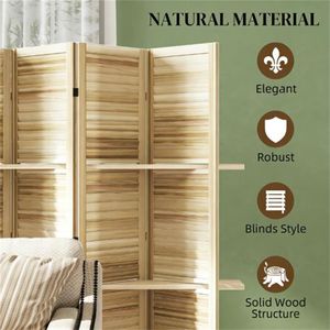 5 Divisori e Schermi per la Privacy in Legno Naturale, Design Salvaspazio - Product Image 3