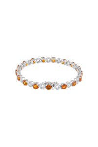 Citrine and Cz <b>Bracelet</b> in 92.5 Sterling Silver KLSB-20434 - Product Image 3