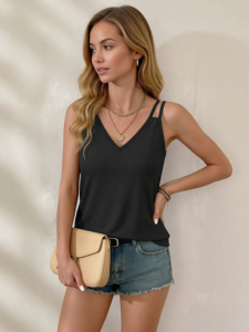 Top sin espalda negro de verano para mujer, a la moda, para playa, sin mangas, ajustado, informal, moderno, para mujer 2026 - Product Image 4