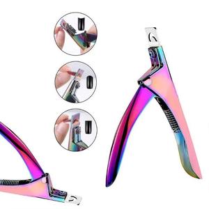 กรรไกรตัดเล็บมืออาชีพใบมีดโค้งสแตนเลส ตัดเล็บอะคริลิค - Product Image 2