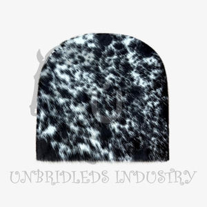 Bonnet en cuir de vachette noir et blanc sans titre - Product Image 3