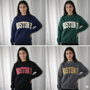 เสื้อสเวตเชิ้ตคอเต่าแบบมีฮู้ดสไตล์วิทยาลัย Boston U Custom College  ปักลายตัวอักษร  สำหรับใส่ในมหาวิทยาลัย  แสดงถึงจิตวิญญาณของโรงเรียน - Product Image 5