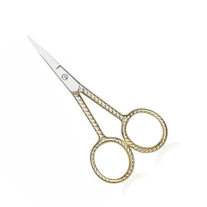 Tijeras de Acero Inoxidable de Alta Calidad con Hoja Recta para Manicura y Depilación Facial, Tijeras Afiladas de Belleza - Product Image 3