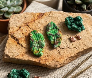 Ópalo Verde Natural Tallado en Forma de Hoja, Piedra Preciosa Suelta Calibrada para Joyería - Product Image 4