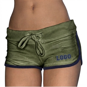 Pantalones Cortos Deportivos de Verano con Logotipo Personalizado OEM, Cintura Elástica con Cordón, Secado Rápido, Transpirables, de Algodón French Terry, Corte Bajo - Product Image 1
