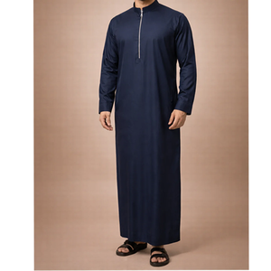<b>Men</b> Muslim <b>Thobe</b> Classic Arabic Long Robe <b>for</b> Prayer and Religious Gatherings - Product Image 2