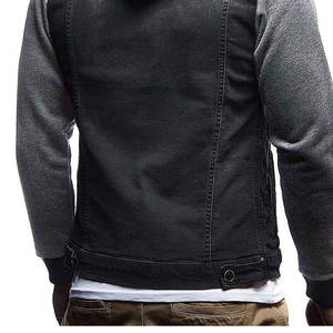 Chaqueta con Capucha de Lona Estilo Denim Azul Vintage para Hombre, Ropa de Calle Ecológica Personalizada, Prenda Exterior Informal de Invierno, Venta al Por Mayor - Product Image 6