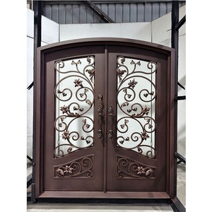 Royal Luxury Rust-resistant Wrought Iron Security Main Gate Intricate Pattern Powder-Coated Finish Easy Assembly Modern Design - Product Image 3