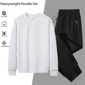 OEM Mens Casual Sportswear Set Crew Neck Sweatshirt <b>Pants</b> Two Piece Loose Fit Running Tracksuit Spring Autumn Outfit Mens Set - Product Image 6