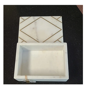 Caja de Mármol de Diseño Elegante, Artesanía Personalizada, Tapa con Perilla de Mono, Forma Circular, Artículo Decorativo de Lujo para el Hogar - Product Image 3