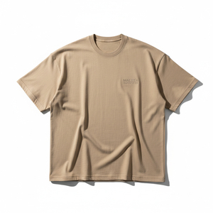 Wholesale Quality Oversized T-<b>shirt</b> Men Custom Puff Print Streetwear Heavyweight Cotton Plain Blank Tee <b>Shirt</b> Bulk - Product Image 1