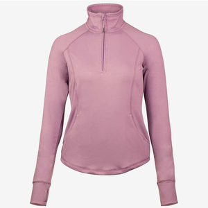 Camiseta Básica Casual de Manga Larga con Cuello Redondo, Bordada, Antiarrugas, Transpirable, Elástica, de Spandex/Poliéster para Mujer Talla Grande - Product Image 3