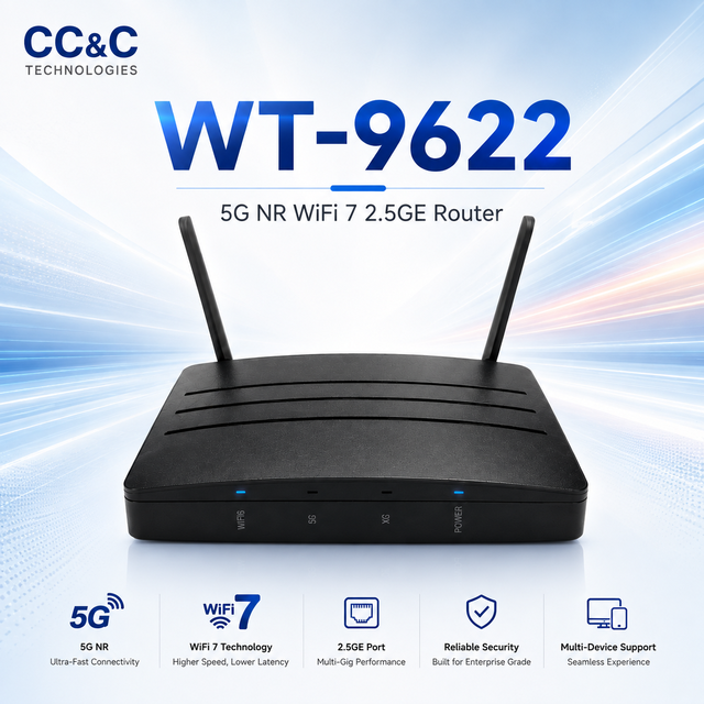 WT-9622 Premium Quality Tri-band WiFi 7 Router Direct Manufacturer Smart Home 5G with 2.5Gbps WAN and BE14000 AI module