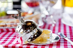 Luxury Silver Finished Butter Dish With Deer Face Handle Used For Serving Butter On Dining Table In A Stylish Way From India - Product Image 5