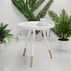Minimalist Durable <b>White</b> Wooden <b>Coffee</b> <b>Table</b> For Living Room - Product Image 1