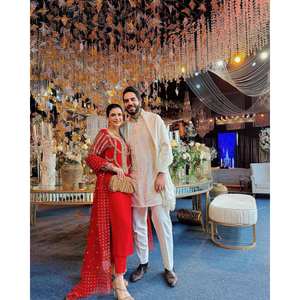 Conjunto superior e inferior de mujer de diseñador con Dupatta para ropa de fiesta - Product Image 5