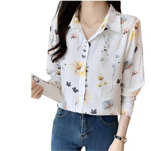 Women's Shirt Stylish <b>Top</b> Design Modern Abstract Floral Prints Classic Collar with Front Closure for Polished and Everyday - Product Image 1