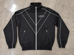 Custom Men Black Track Windbreaker <b>Jacket</b> Lightweight <b>Zip</b> <b>Up</b> Sports Training <b>Jacket</b> Premium Polyester Casual Outdoor Wear OEM - Product Image 5