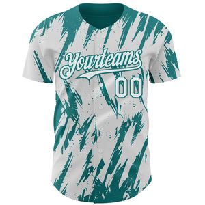 Custom Baseball Jersey Full Button Breathable Quick Dry Anti-Bacterial <b>V</b>-<b>Neck</b> Short Sleeve Unisex Sportswear 100% Organic Cotton - Product Image 2