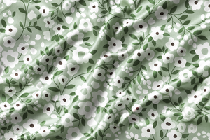 Tissu satiné modal floral 43/44" organique léger et transparent tissé pour vêtements féminins, vêtements de sport, robes de mariée et costumes - Product Image 2