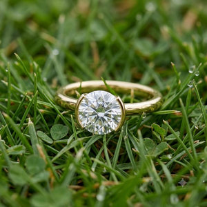 14K Solid Gold Rhodium Plated Jewelry Trendy Romantic Style Solitaire Design Wedding Engagement Women Moissanite <b>Diamond</b> <b>Rings</b> - Product Image 5
