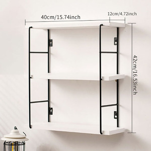 Organizador de Baño para Montar en la Pared con Estantes de 3 Niveles - Product Image 5