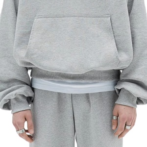 เสื้อฮู้ดดี้ผู้ชายแบบสั่งทำพิเศษ คุณภาพสูง ทรงโอเวอร์ไซส์ ไหล่ตก ผ้าฝ้าย 100% ทรงบ็อกซี่ เนื้อผ้าหนา สำหรับขายส่ง - Product Image 3