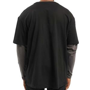 Manufacture Casual <b>Men</b> Streetwear Breathable Custom Blank Double Layer <b>T</b> <b>Shirt</b> drop shoulder Unisex 100% Cotton <b>Long</b> <b>Sleeve</b> - Product Image 2