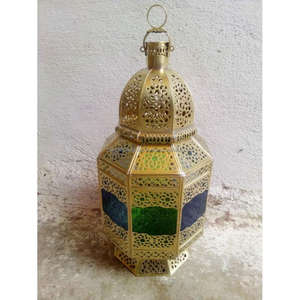 Ramadan Decor Arabic Lantern Metal <b>Tealight</b> Candle <b>Holder</b> Handcrafts Eid Decorative Tableware Centerpiece Lanterns Candle Jar - Product Image 2