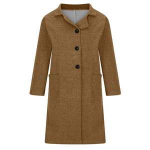 <b>Ladies</b> Long Belted Overcoat Elegant Warm <b>Winter</b> Coat Stylish Fashion Outerwear OEM ODM Manufacturer Women's Long Coat Breathable - Product Image 1