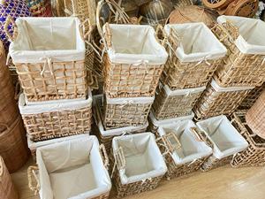 Cesta de almacenamiento ecológica de bambú y ratán para uso doméstico - Product Image 4