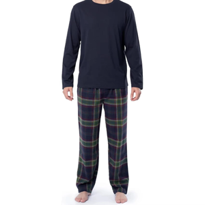 Casual Men's Flannel Trousers Sweatpants Lightweight Breathable Eco-Friendly 100% Cotton Relaxed Fit Drawstring Closure Pants - Product Image 1