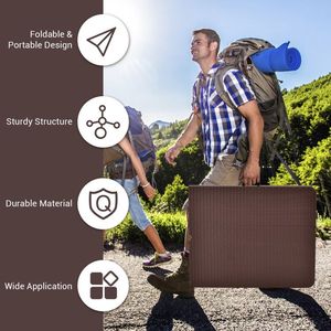 Portable 6 Feet <b>Folding</b> Rattan <b>Table</b> with Carrying Handle for <b>Outdoor</b> Use - Product Image 6