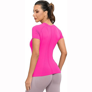 Camiseta de entrenamiento larga para mujer, corte holgado, ropa deportiva para gimnasio, entrenamiento deportivo, correr y uso diario - Product Image 2