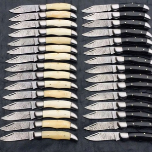 High Quality Damascus Steel Folding Blade Pocket <b>Knife</b> Wholesale Factory Rates wood <b>Handle</b> Tactical Pocket Folding <b>Knives</b> - Product Image 1