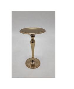 Attrayant laiton or couleur luxe aluminium métal bougie pilier titulaire et support pour table décorative à la main - Product Image 1