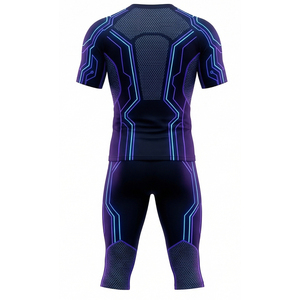 Professional American Football Training Uniform Set Breathable Stretch Printed Short Sleeve Jersey <b>Pants</b> MALUZA Industries - Product Image 2