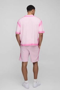 T-shirt Homme 100% Coton Coupe Oversize Manches Courtes Col Rond Imprimé Logo Tissu Éponge Style Urbain Quotidien Grande Vente - Product Image 3