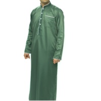 Nouvelle arrivée, thobe en coton doux de haute qualité pour hommes, manches longues, vêtements musulmans traditionnels, longueur cheville, robe saoudienne, jubba thobe