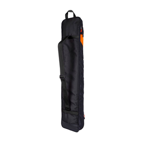 Bolsa deportiva de nailon negra con franja naranja y bolsillo con cremallera - Product Image 2